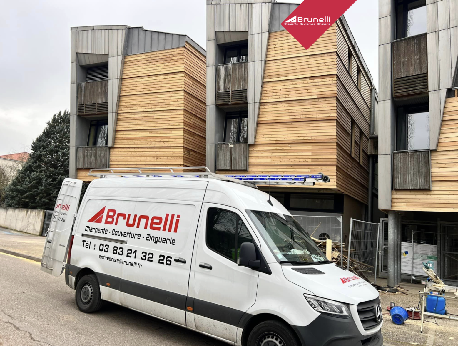 Bardage bois immeuble collectif - Brunelli Grand-Est